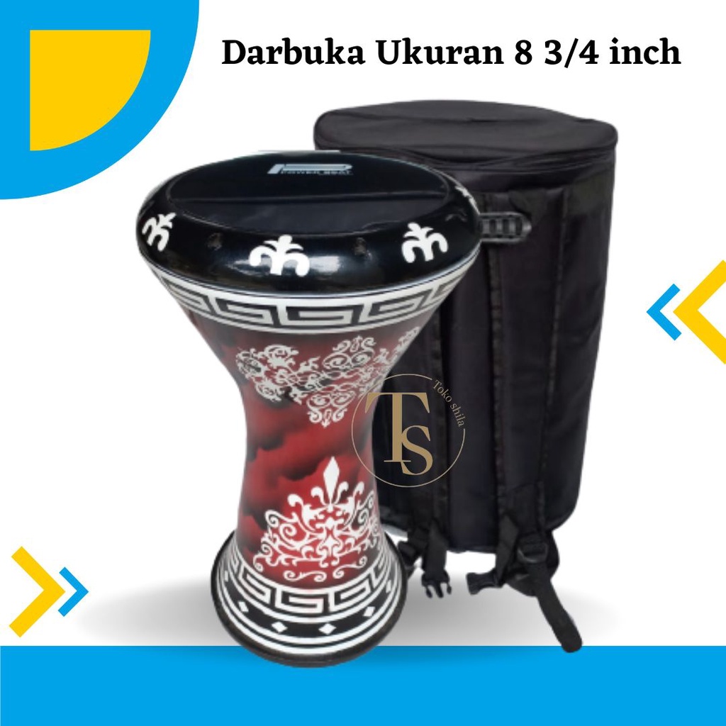 Darbuka Dumbuk Pinggang Bahan Alumunium Cor Ukuran 8 3/4 inch atau 8.75