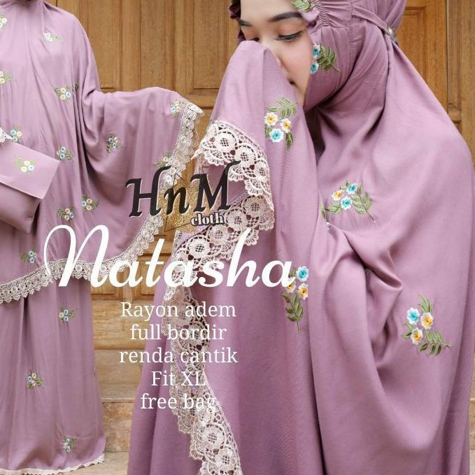 ❊ MUKENA NATASHA/MELATI 2 KATUN RAYON BORDIR PREMIUM ➯