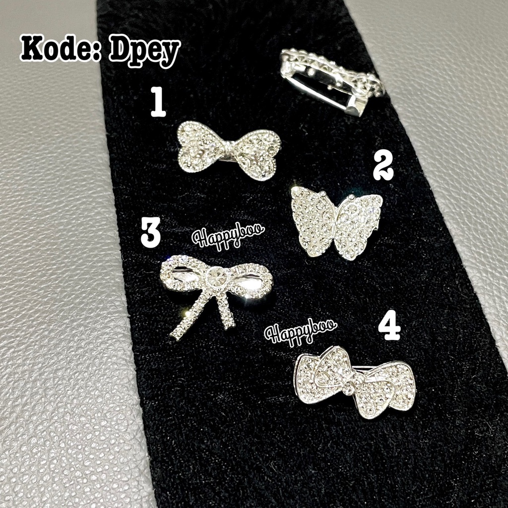 bros silver mutiara daun bunga dpey bros jilbab bos hijab pin bross brooch aksesori