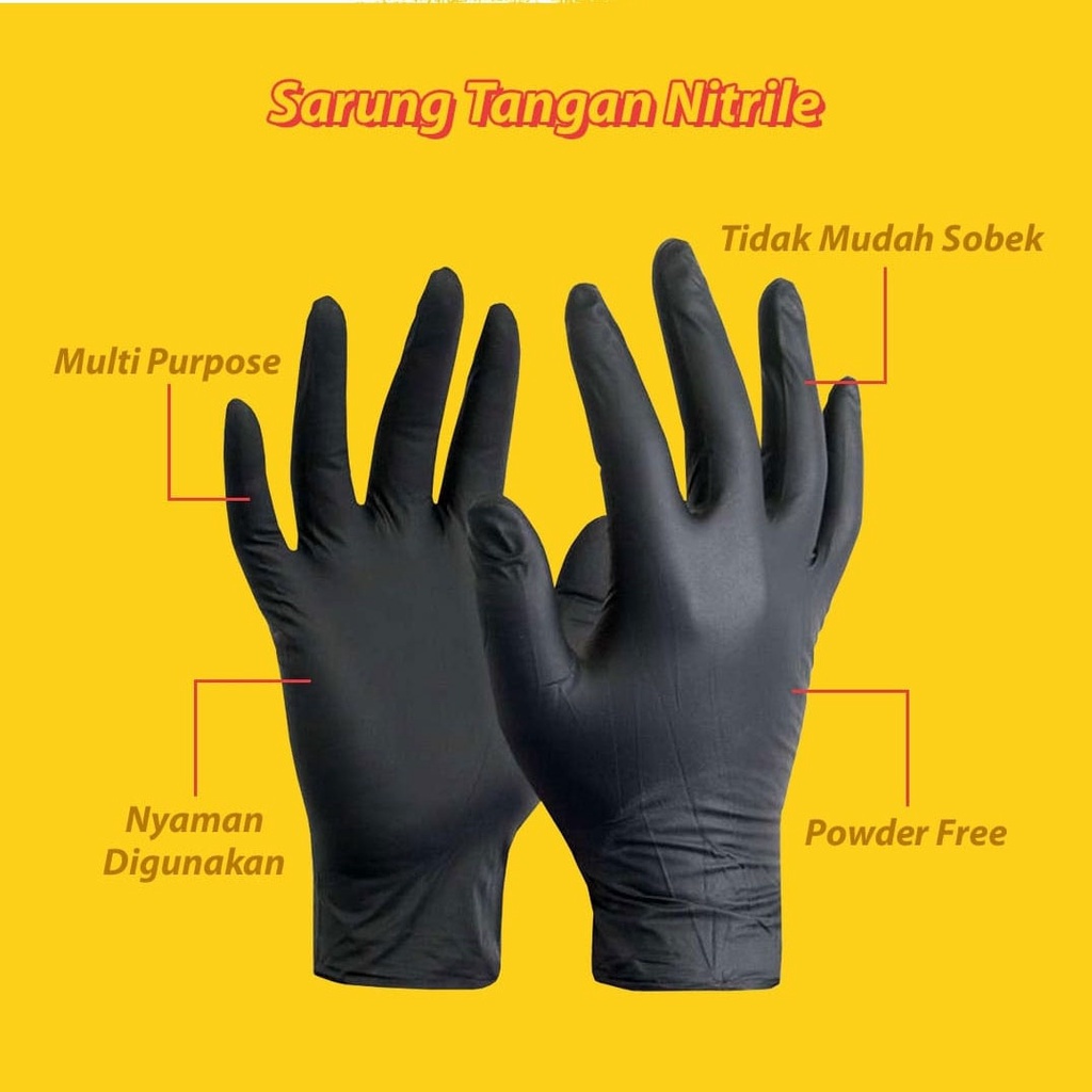 SARUNG TANGAN NITRILE 1 BOX ISI 50 PASANG