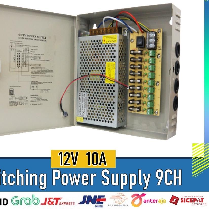 ◙ PSU Power Supply CCTV 12V 10A Box -PSU Box CCTV - ♪