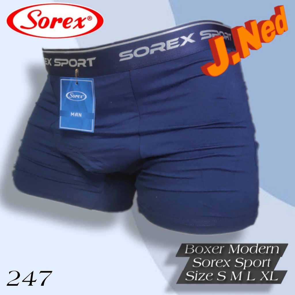 J247D - CELANA DALAM BOXER PRIA SOREX SIZE S - XL  PER BOX ISI 2 PCS