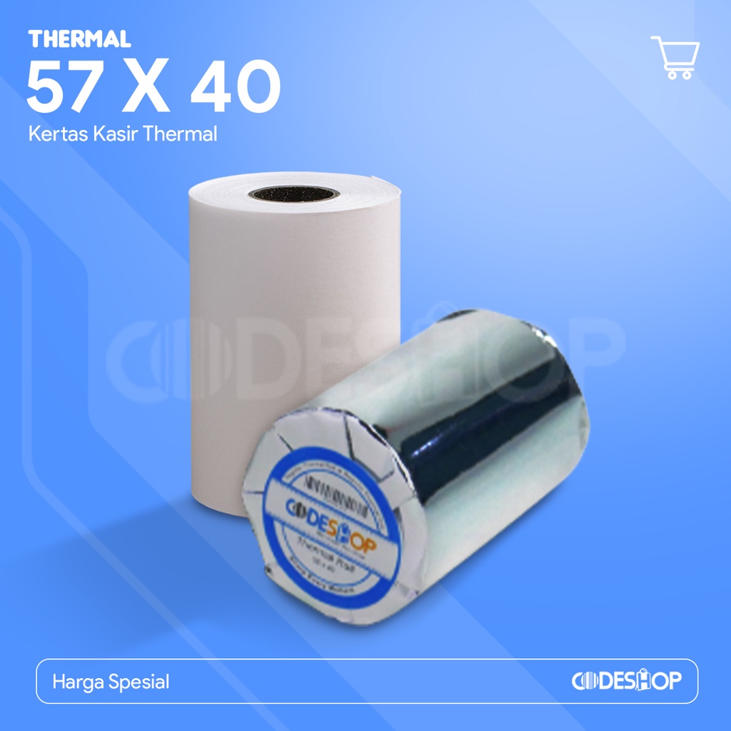 

KERTAS STRUK THERMAL 58 X 40 MM - THERMAL ROLL MOBILE PRINTER 58X40