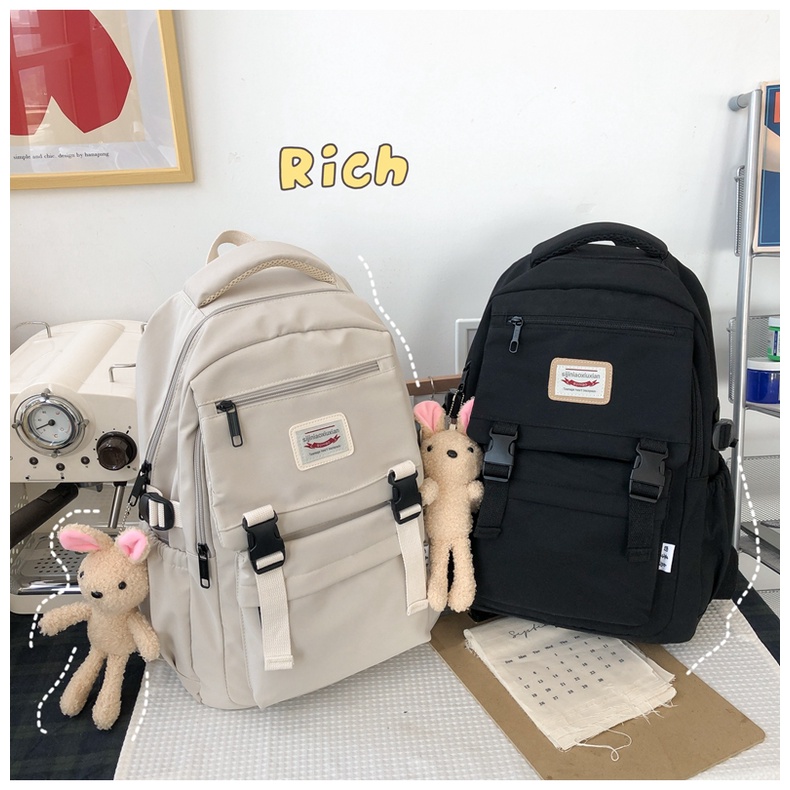 Rayhana - Tas Ransel Wanita Korean Style Tas Gendong Sekolah Anak Fashion Bag Kekinian