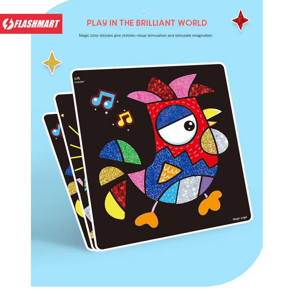 Flashmart Mainan Anak Magic Art Sticker Painting Children Toy - HW1100