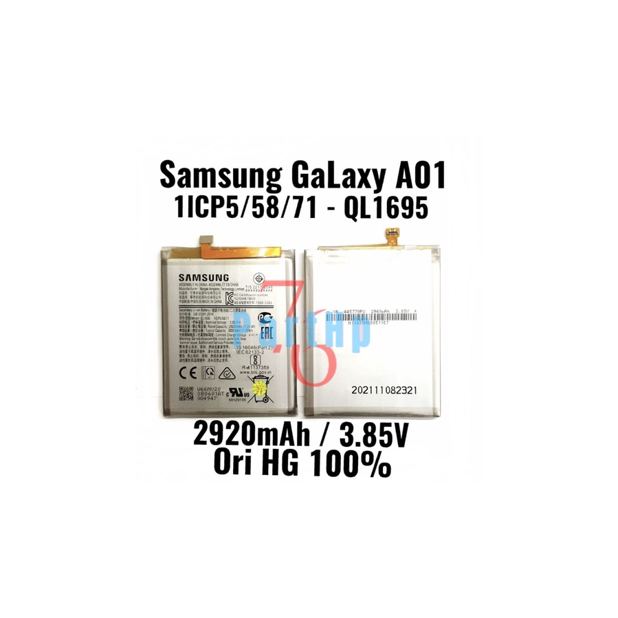 Baterai Ori HG 100% QL1695 - 1iCP5 - 58 - 71 - Samsung Galaxy A01