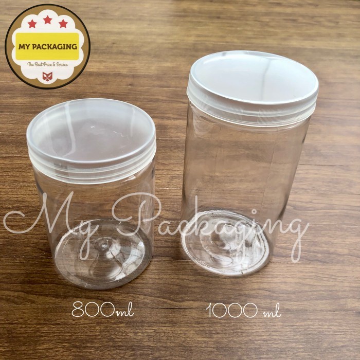 50pcs - Toples Tabung Silinder 800ml | Jar Plastik 800 ml