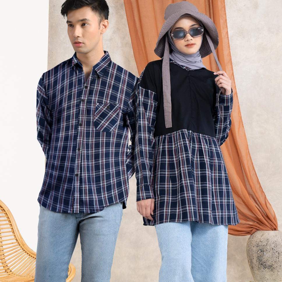 ➣ DGM Fashion Kemeja Flanel Couple kemeja couple baju couple pasangan couple flanel ℗