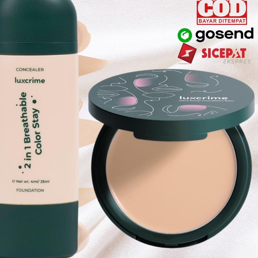 ❁ (GOSEND/) LUXCRIME ULTRA COVER FOUNDATION BALM - pudding | cheesecake | banana split | pancake | L