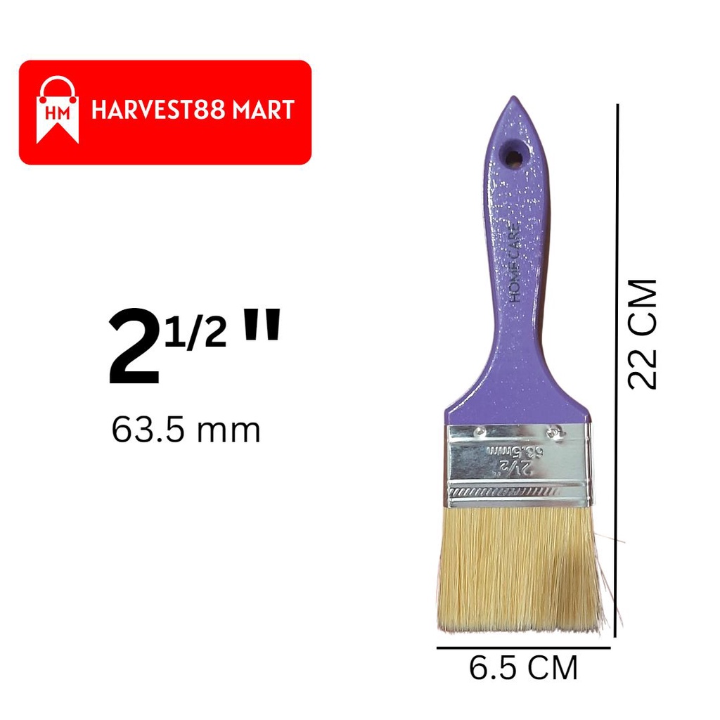 

HARVEST88 KUAS MEREK HOMECARE KUAS SYNTHETIC BRUSH CAT KAYU BESI TEMBOK UKURAN 2 1/2