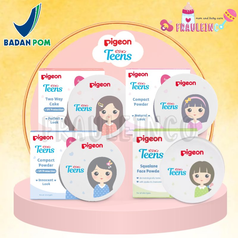 *FRAULEINCO* PIGEON TEENS Compact Powder + UV Protection 14Gr / Compact Powder Two Way Cake