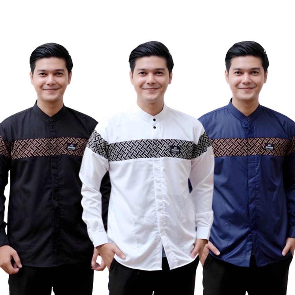 baju koko pria dewasa lengan panjang katun kemeja pria terbaru