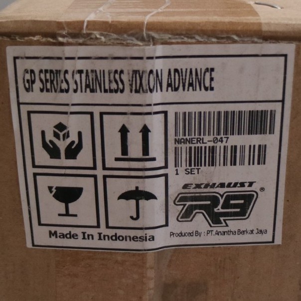 AF KNALPOT RACING R9 VIXION FI ADVANCE GP SS SERIES STAINLESS TERMURAH