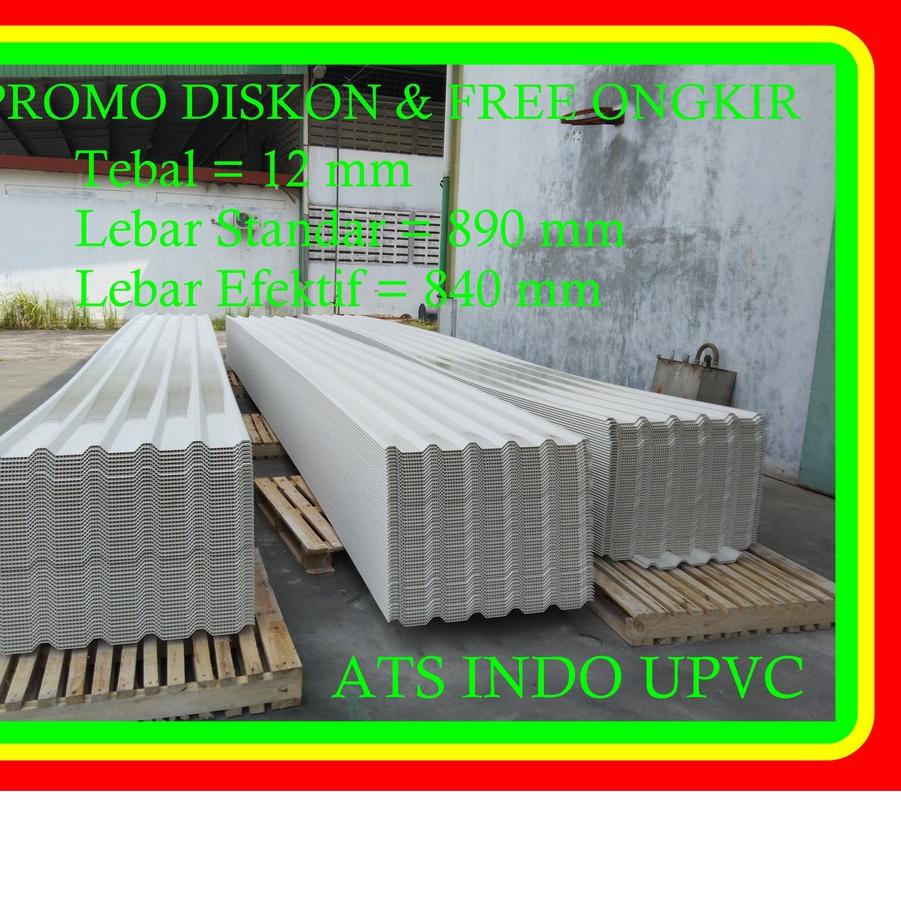 ➹ ATAP UPVC Lebar 890mm Tebal 12mm SETARA ALDERON 830 ♩