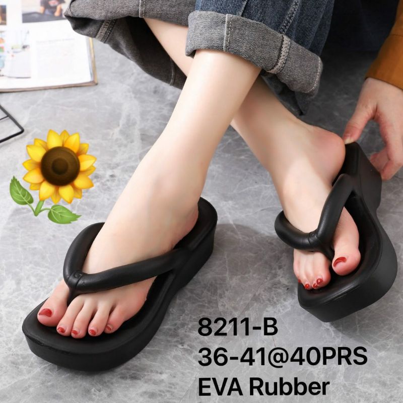 36-41 Sandal wanita jepit wedges EVA RUBBER 8211 Sandal wanita kekinian model SANDAL KOREA WEDGES JE