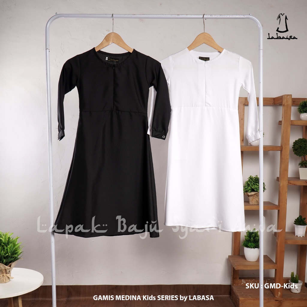 Gamis Anak Perempuan Katun Madina - Medina Kids Series Usia 4 5 6 7 tahun | LABASA Ori | Bisa COD