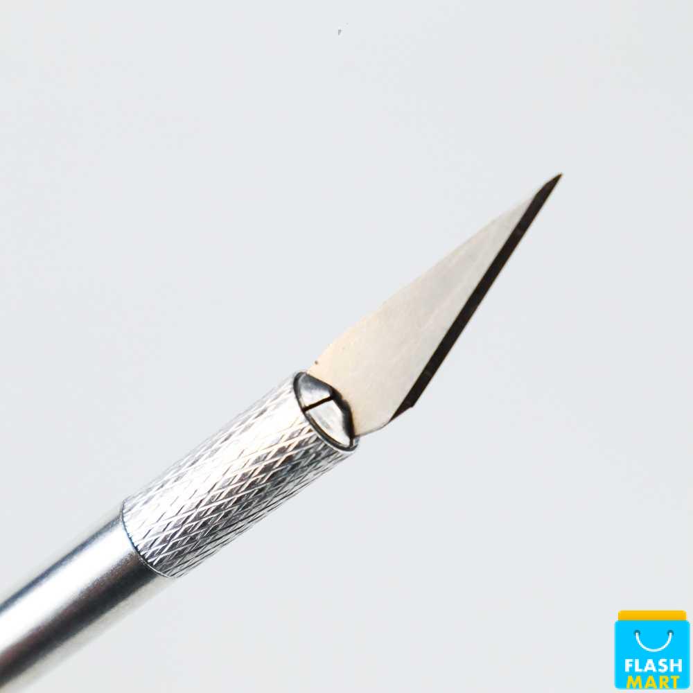 Flashmart Pisau Ukir Seni Hobby Crafting Art Knife Metal Handle - WL-9309