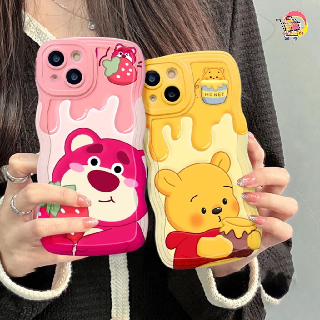 SS800 SOFTCASE SILIKON WAVY GELOMBANG POOH & LOTSO FOR VIVO Y03 V27E S16 S16E V27 Y83 Y17S Y27 Y36 Y