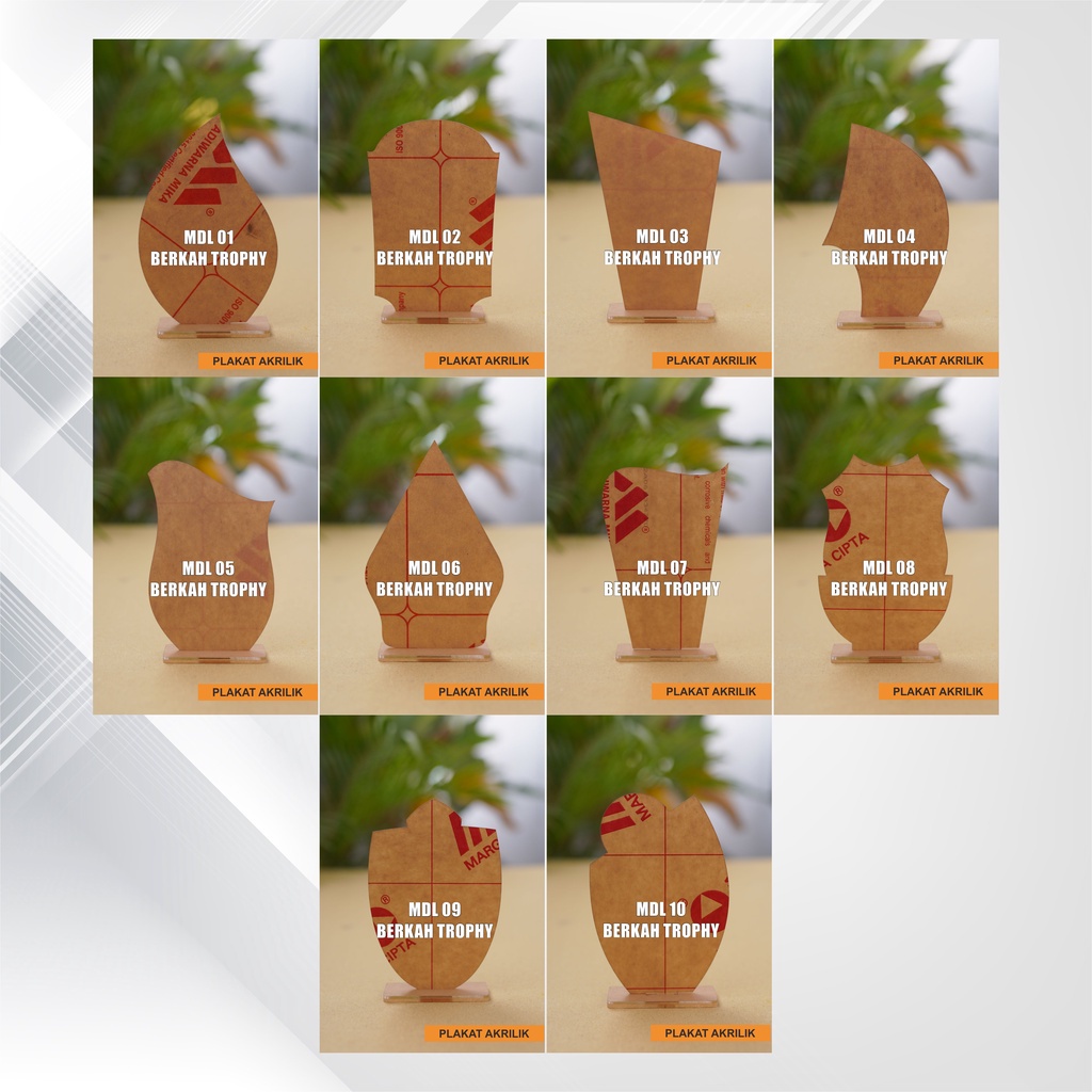 AKRILIK PLAKAT BAHAN POLOS TINGGI 20CM, Vandel akrilik polos Tebal, plakat wisuda