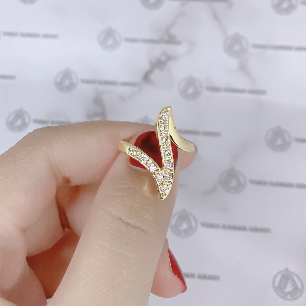 Cincin Xuping Gold Fashion Wanita Motif Permata Stip Perhiasan Wanita *12