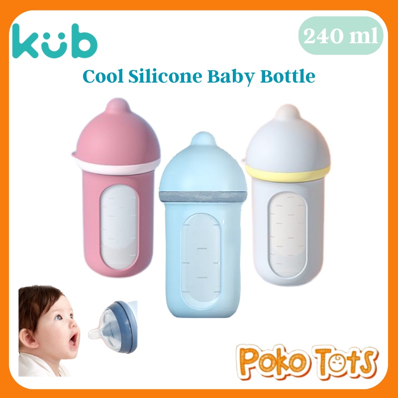 KUB Cool Silicone Baby Bottle 240ml Botol Susu Bayi KUB WHS