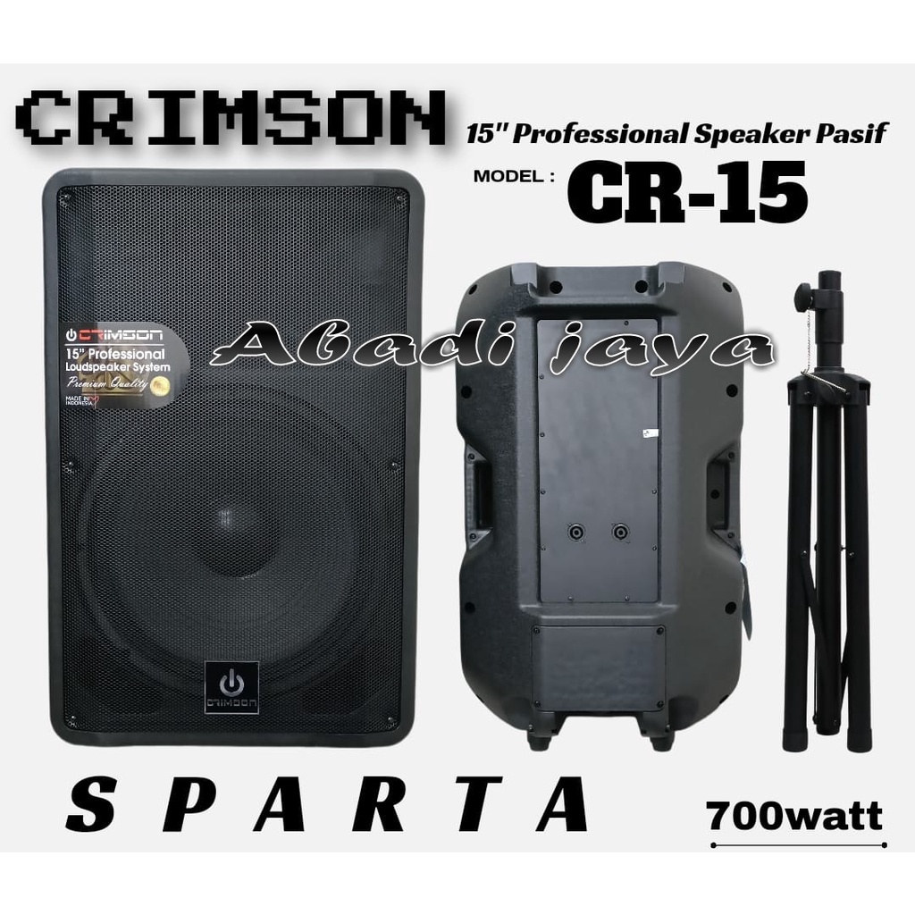 speaker pasif pasif 2 buah crimson cr 15 cr15 sparta 15 inch original