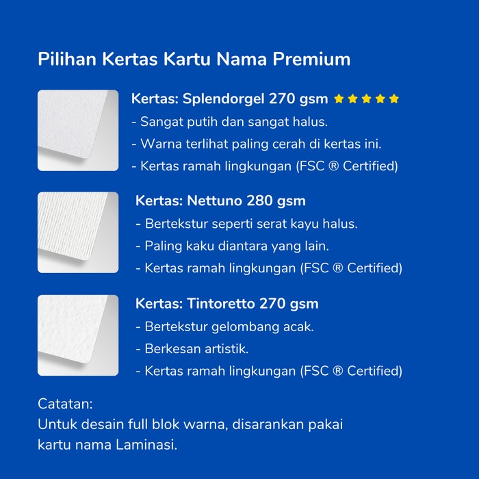 

Kartu Nama Versi Premium - Cetak 1 Sisi Star Seller