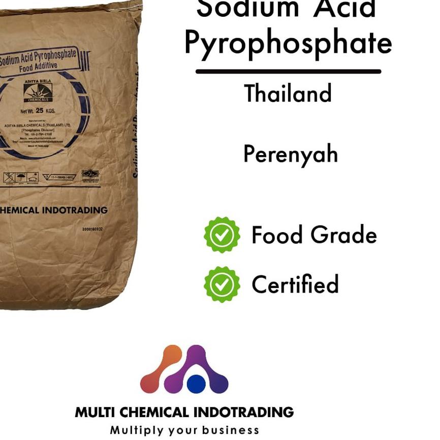 

♕ SODIUM ACID PYROPHOSPHATE / SAPP ex. THAILAND. PERENYAH FOOD GRADE. 1 kg ➭
