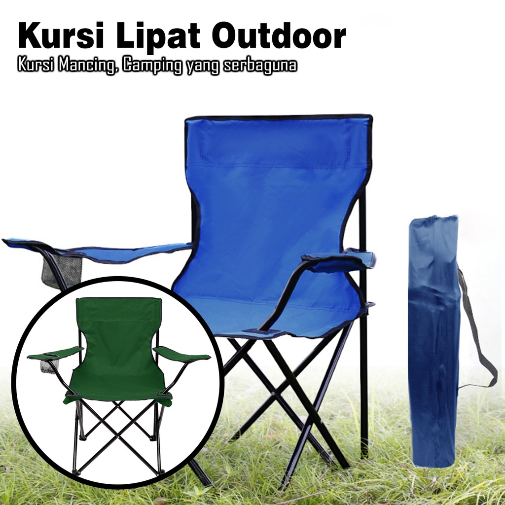 SHENAR,(COD) CAMPING CHAIR Kursi Camping Lipat Portable Bangku Mancing Outdoor Santai Sandaran Kursi Lipat Praktis