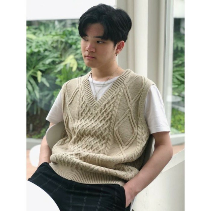 Sale Knit Republic Aiko Man Knit Vest - Knit Vest - Rompi Rajut Pria /VEST RAJUT/VEST WANITA/VEST