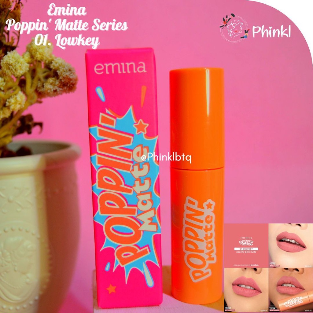 `ღ´ PHINKL `ღ´ ╰☆☆ 𝔢мιℕά ☆☆╮Emina Poppin Matte Lipcream ombre cocok untuk remaja ke sekolah kampus kerja