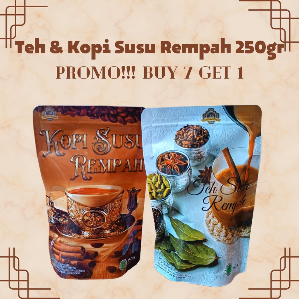 

PROMO BUY 7 GET 1 / Teh Susu Rempah / Teh Bubuk / Teh Kapulaga (250gr)