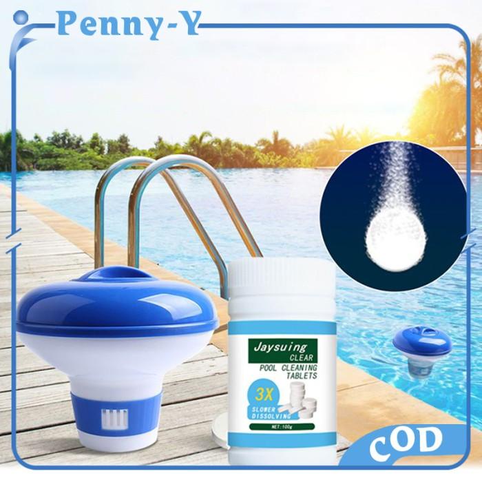 Obat Pembersih Kolam Renang 100g Chlorine Dispenser Floating Chlorine