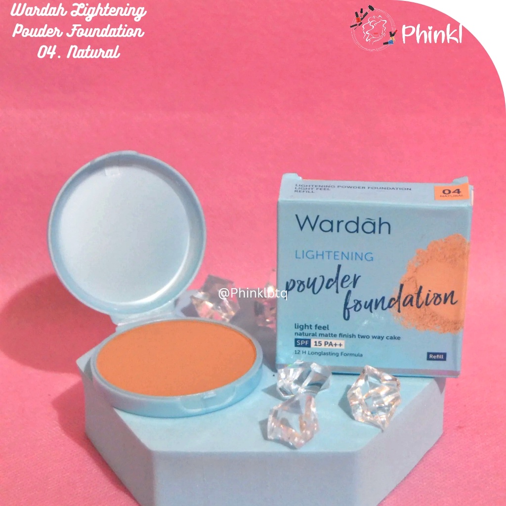 `ღ´ PHINKL `ღ´ ᘺᗩᖇᕲᗩᕼ Wardah Lightening Two Way Cake bedak padat biru twc untuk mencerahkan ada kandungan skincare halal