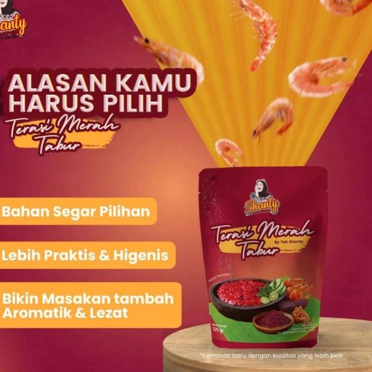 

TerbaruQq7Q1 Terasi Merah Tabur/Terasi Garut/Terasi Merah Teh Shanty - Pouch 75gr