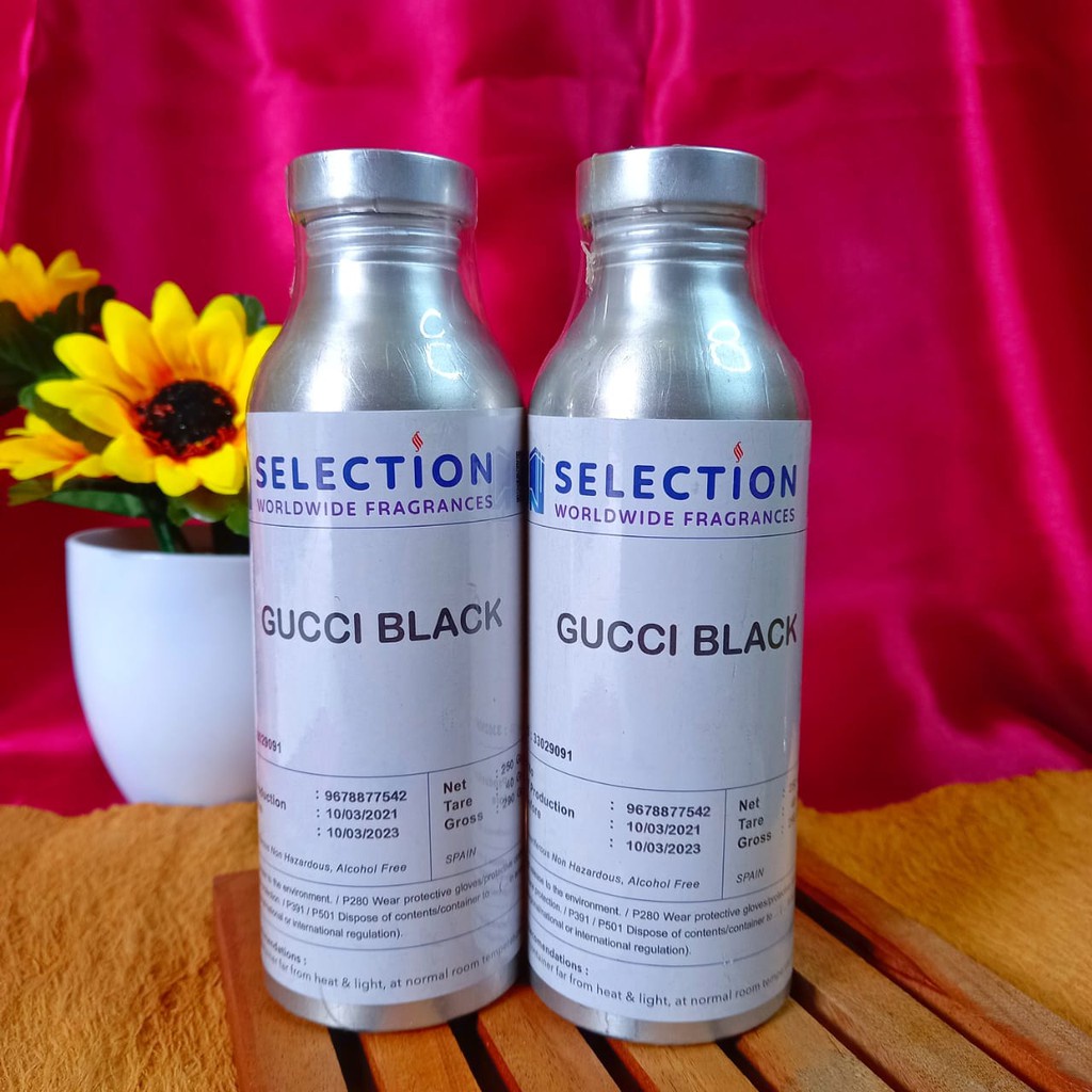 Bibit Parfum GUCI BLACK 250gr Murni SEGEL by Selection - PARFUM UNISEX - BIANG MINYAK WANGI - ORIGIN