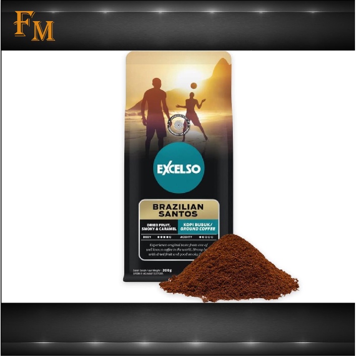 

Kopi Excelso Brazilian Santos Bubuk/Powder 200Gr