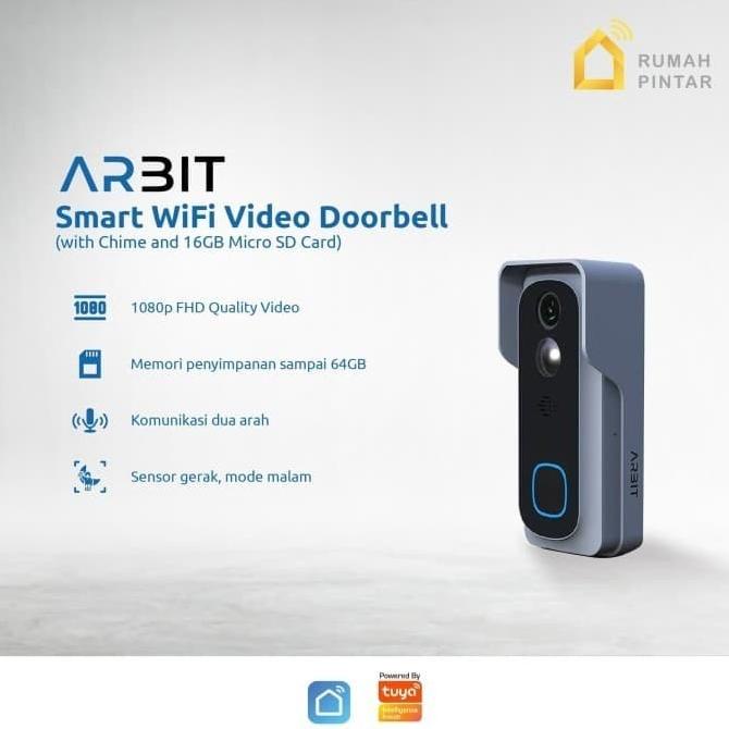 ARBIT - Smart Home Wifi Video Doorbell 1080p Audio TUYA