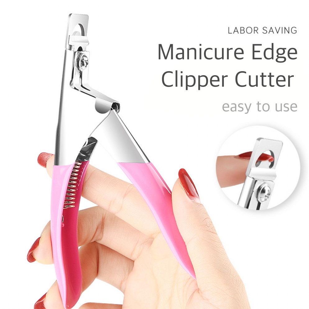 Nail Extension Cutter / Gunting Kuku Palsu Manicure nail Edge Cutter Clipper Stainless steel KU054