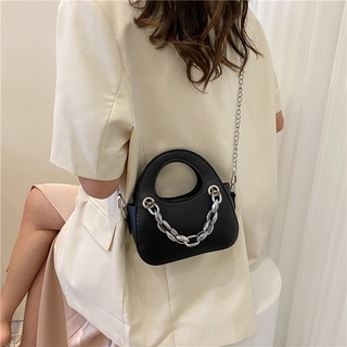 Mini Chain Decor Saddle Bag Crossbody Bag Handbag 10016