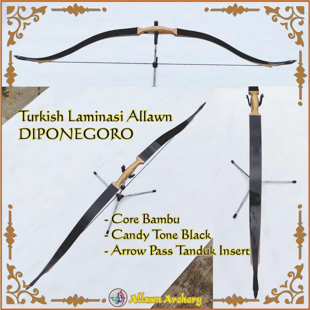 Busur Panah Horsebow Turkish Laminasi DIPONEGORO Core Bambu