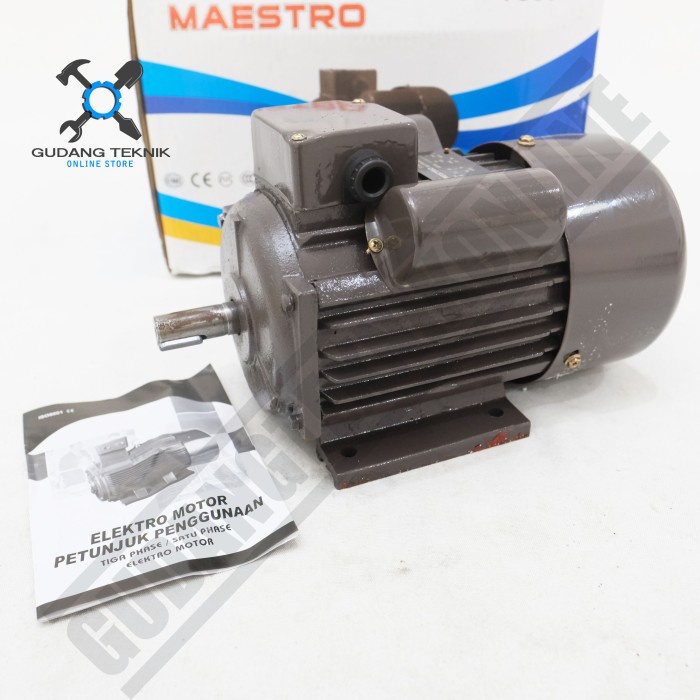 Dinamo Motor Penggerak 1Hp 4P 1Ph 1400Rpm YC90S-4 MAESTRO / Elektro Motor Penggerak 1.00 Hp 4 Pole 1 Phase 1400 Rpm YC 90S 4 MAESTRO