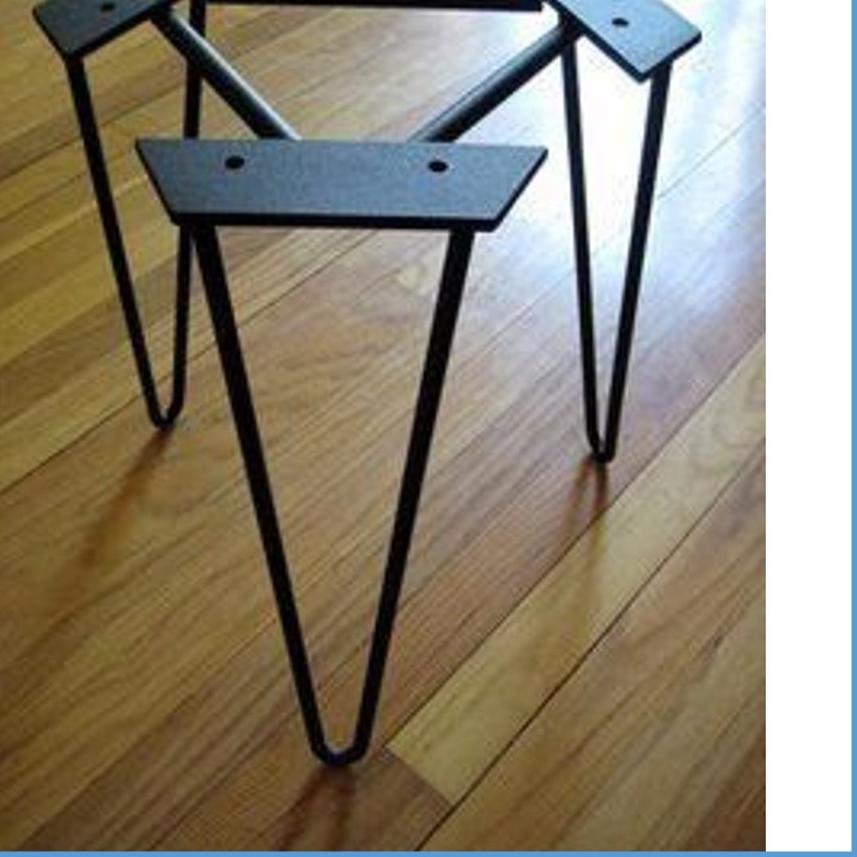 ➫ kaki meja hairpin leg 2 segitiga 50cm / hairpin legs / hairpin leg / kaki meja kursi ►