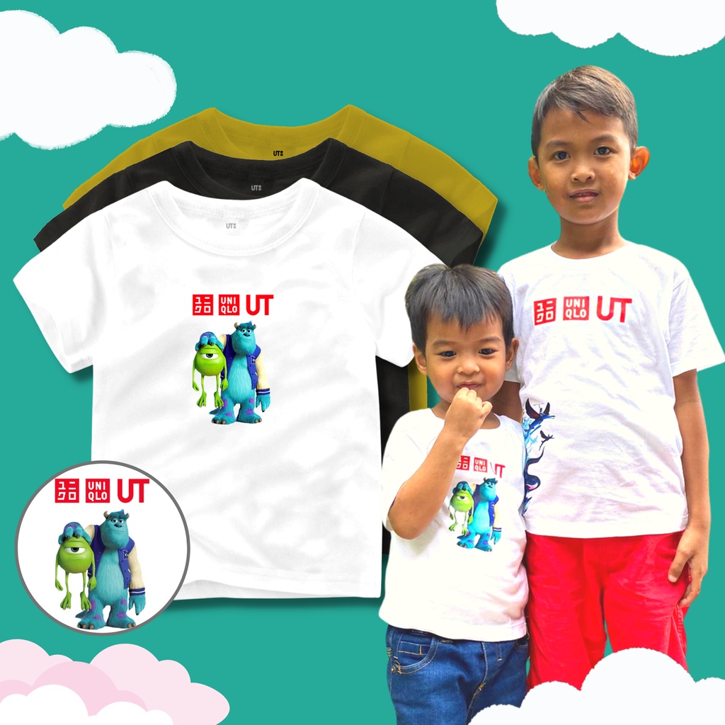 Kaos anak laki laki dan perempuan| Baju pakaian anak-anak distro umur 1 - 12 tahun| Setelan atasan anak tanggung| Tshirt oblong bahan katun cotton combed 30s - KIDS-05