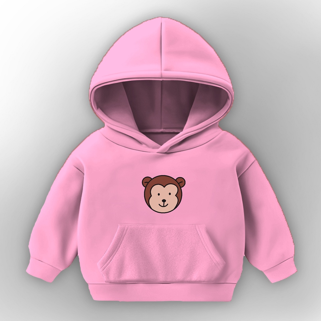 Hoodie Anak Gambar Monyet Untuk Usia 1-6 Tahun