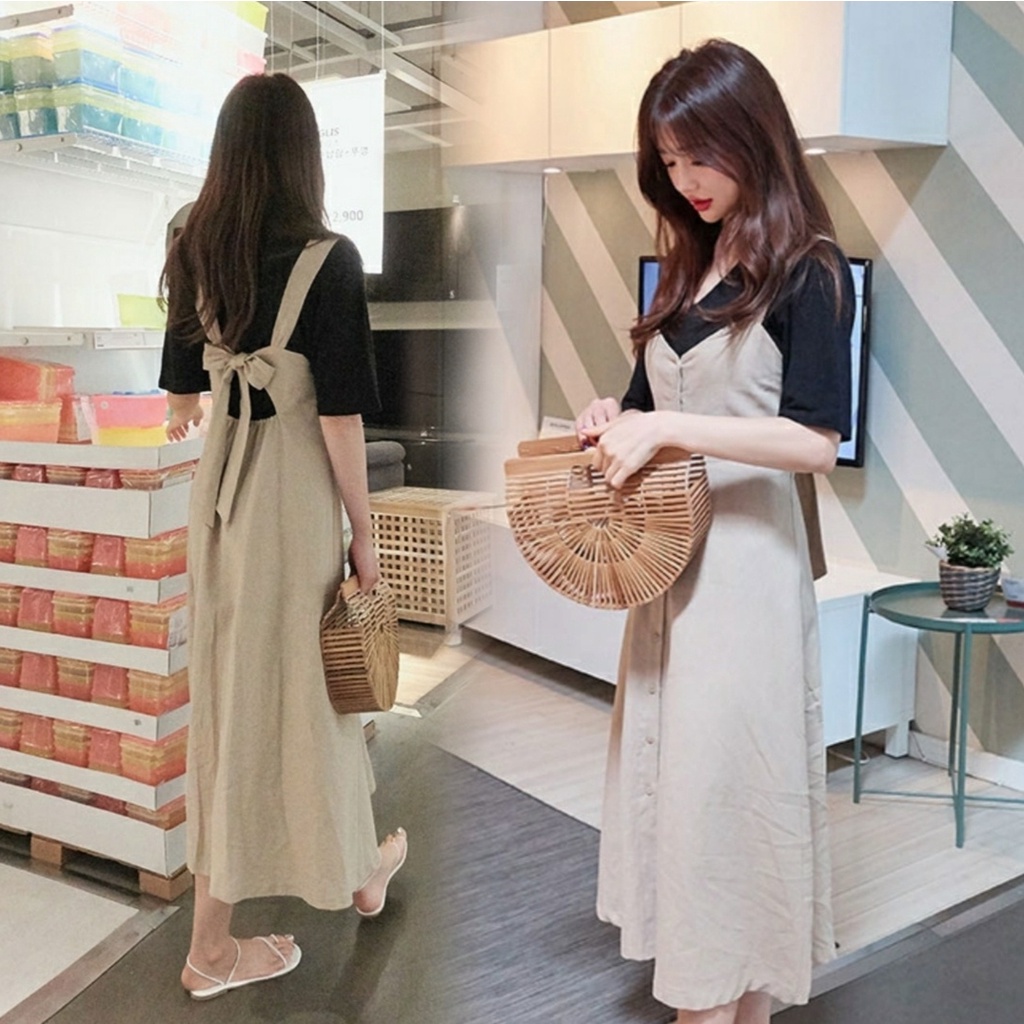 FWG - JUMPER DRES PAULA / DRESS WANITA / BAJU WANITA KEKINIAN / JUMPER / DRESS KOREA STYLE / DRES