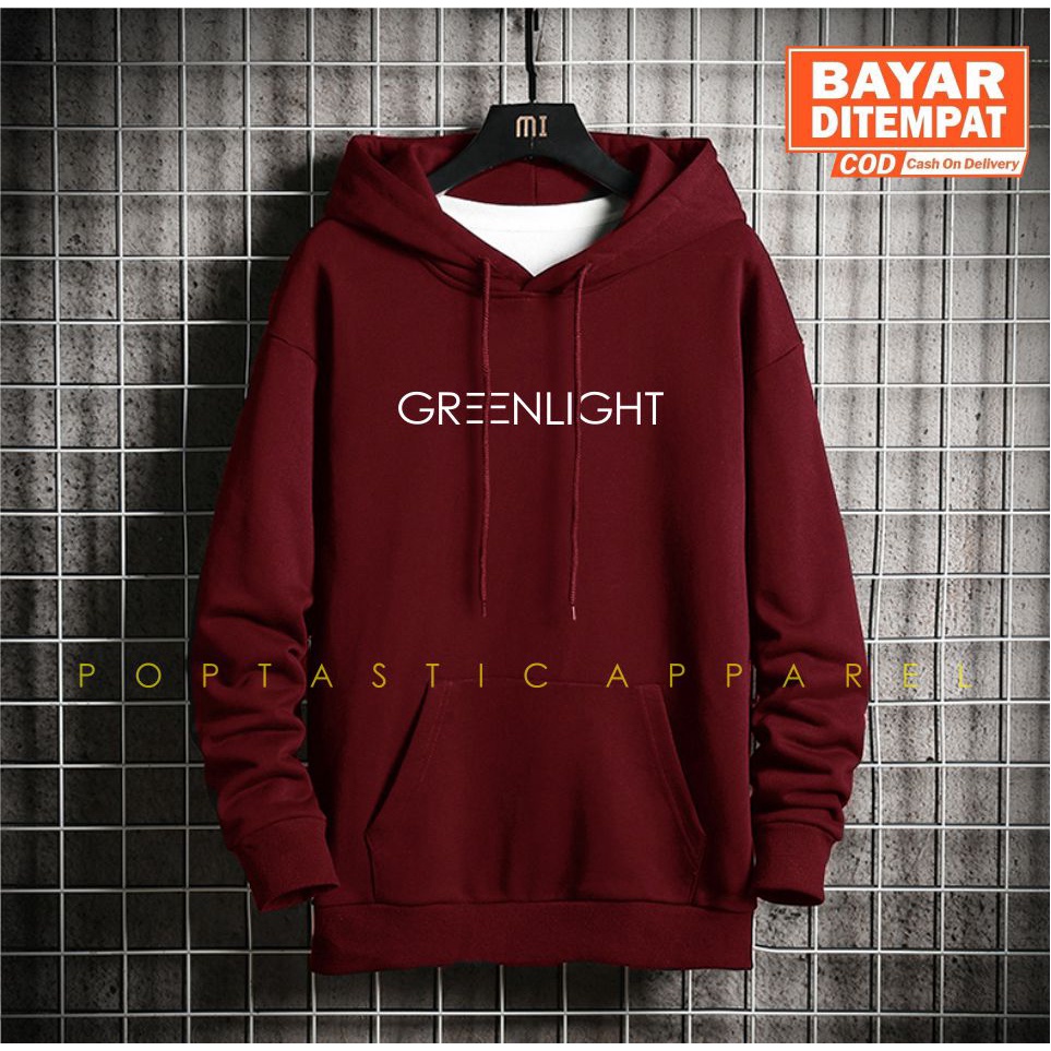 SWEATER HOODIE PRIA GREENLIGHT Bahan Fleece Tebal ADEM