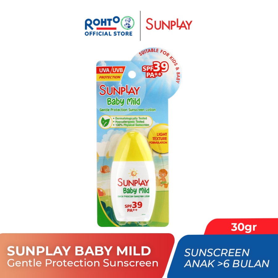 Sunplay Baby Mild Gentle Protection Sunscreen Lotion SPF 39, PA++ - 30g (Optimal protection against 