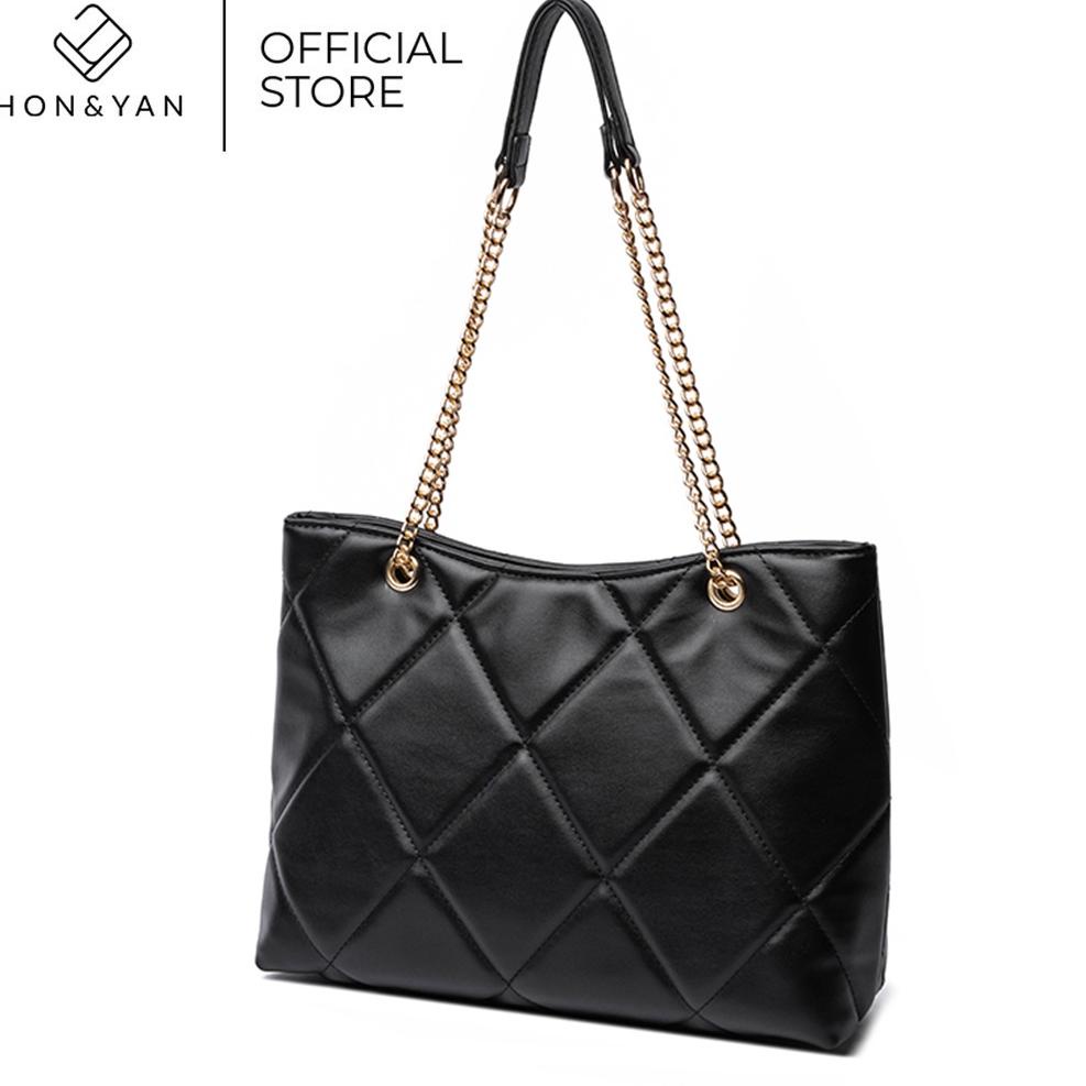LANGSUNG KIRIM [HONYAN] Tas Tote Bag Wanita Import Tas Selempang Shoulder Wanita Tali Rantai - Jenni