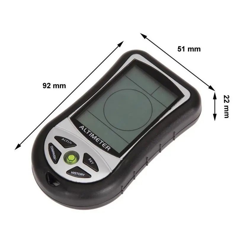 GPS Kompas Barometer Thermometer Altimeter 8 in 1 Navigasi Olahraga Luar Ruangan Portable